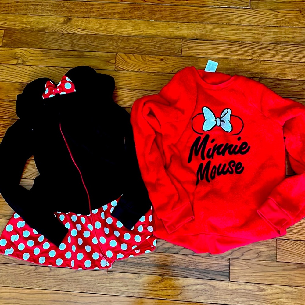 Bundle of Disney/Minnie Mouse jacket and sweatshirt size 12 girls